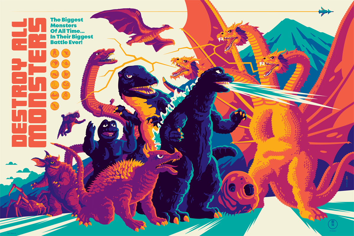 watch destroy all monsters DESTROY ALL MONSTERS regular edition screenprint – strongstuffstore