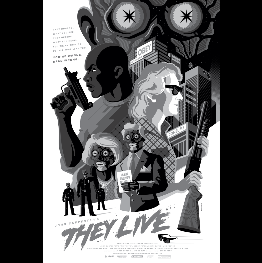 THEY LIVE variant edition screenprint