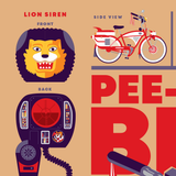 PEE WEE'S BIKE chrome edition screenprint