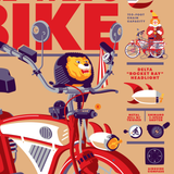 PEE WEE'S BIKE chrome edition screenprint