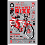 PEE WEE'S BIKE red foil edition screenprint