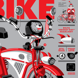PEE WEE'S BIKE red foil edition screenprint