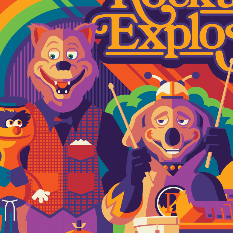 ROCK-A-FIRE EXPLOSION variant edition screenprint – strongstuffstore