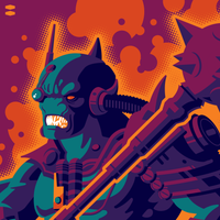 COSMIC LEGIONS FIGHT POSTERS uncut screenprint sheet