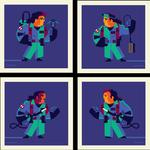 4x4: BFF17 / 4-screenprint set