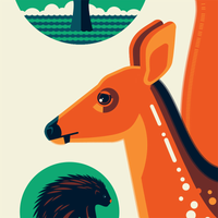 ICONIC WILDLIFE OF ACADIA screenprint