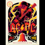 AC/DC: philadelphia fire edition gig poster