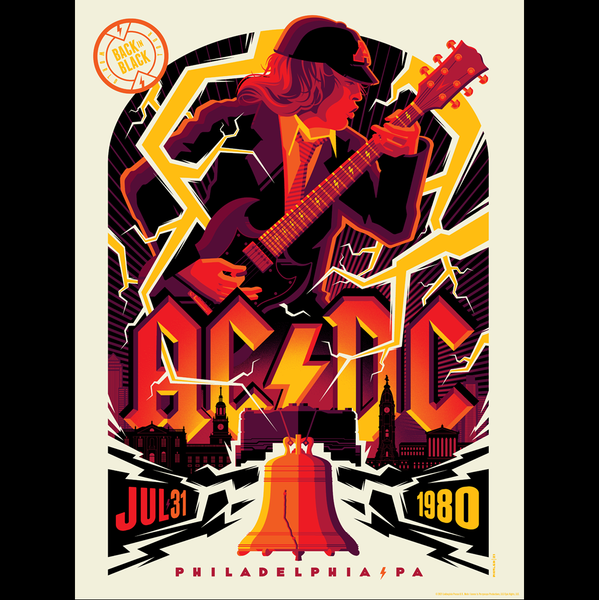 AC/DC: philadelphia fire edition gig poster – strongstuffstore AC/DC: philadelphia fire edition gig poster – strongstuffstore