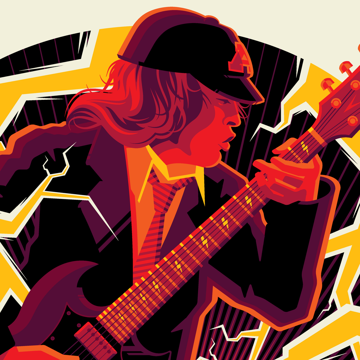AC/DC: philadelphia fire edition gig poster – strongstuffstore