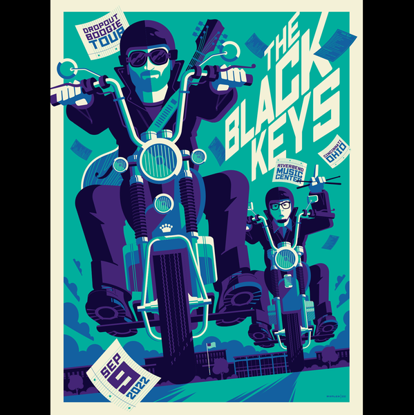 THE BLACK KEYS: cincinnati gig poster (artist colorway)