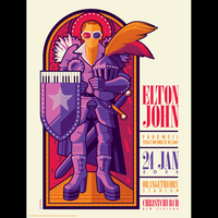 ELTON JOHN: christchurch, NZ gig poster