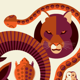 ICONIC WILDLIFE OF GRAND CANYON screenprint