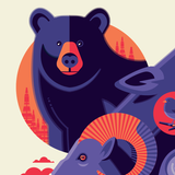 ICONIC WILDLIFE OF ROCKY MOUNTAIN NATIONAL PARK screenprint