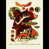ICONIC WILDLIFE OF GREAT SMOKY MOUNTAINS screenprint