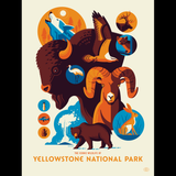 ICONIC WILDLIFE OF YELLOWSTONE screenprint