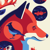ICONIC WILDLIFE OF YOSEMITE screenprint